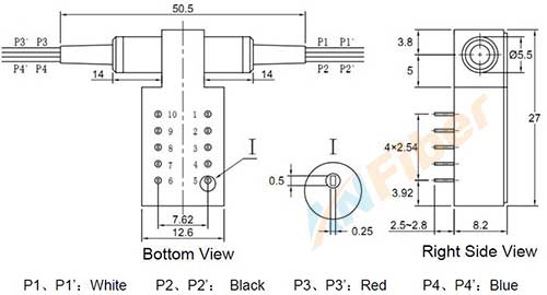 Single mode Multimode Latching Non-latching 850/1310/1550nm bypass Fiber Optic Switches